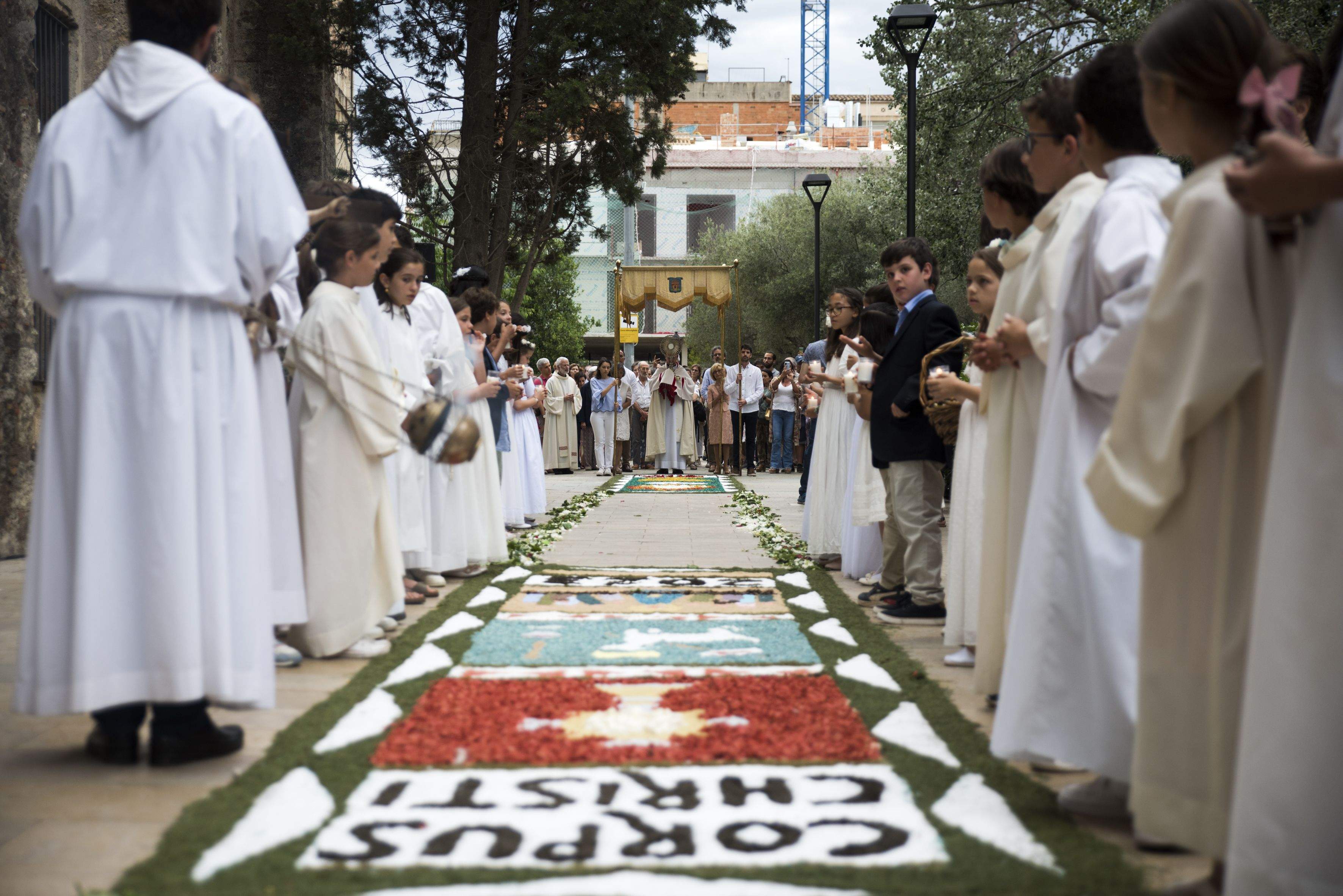 Processó del Santíssim a la celebració del Corpus Christi. FOTO: Bernat Millet
