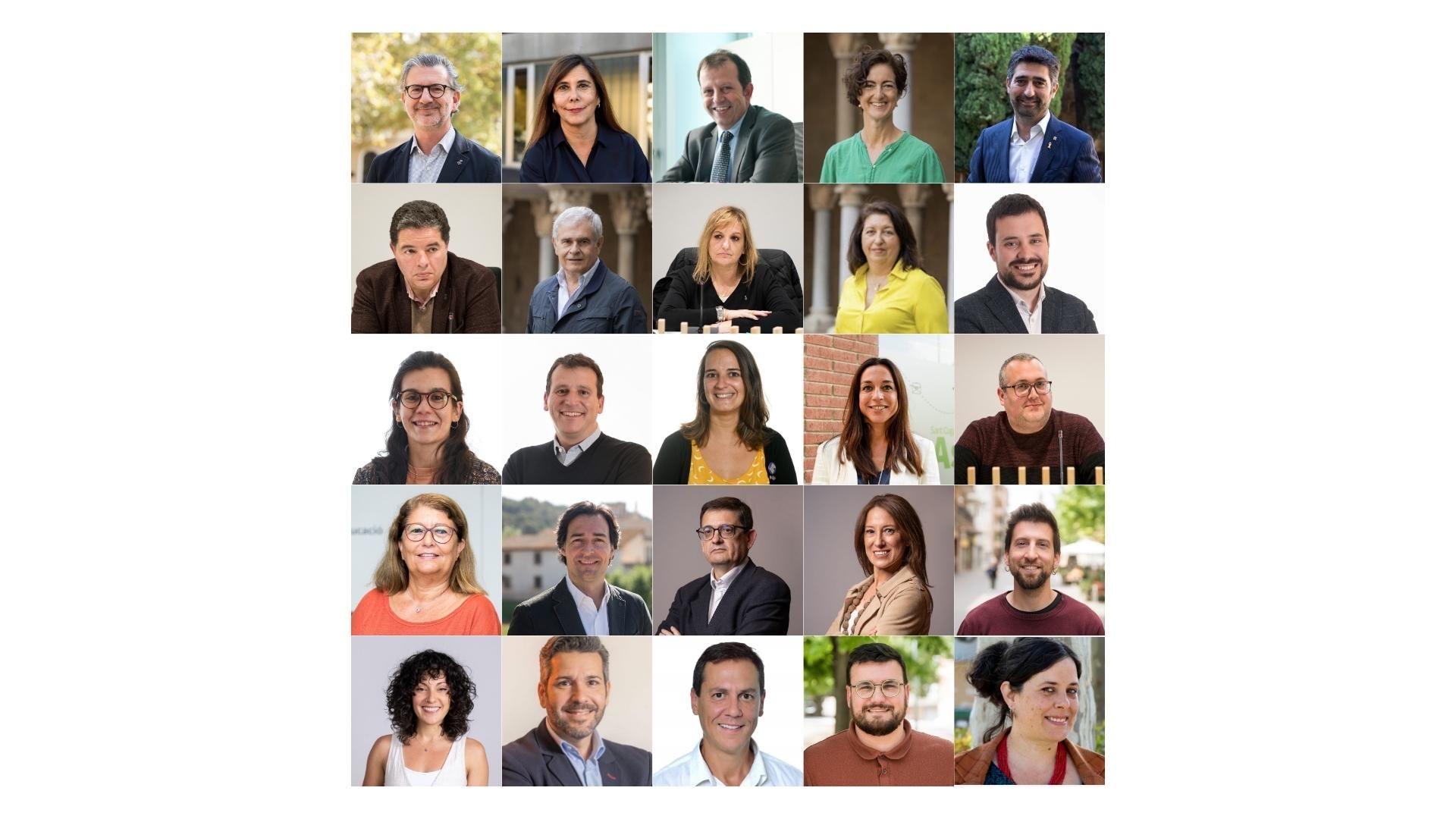 Els 25 nous regidors de l'Ajuntament de Sant Cugat