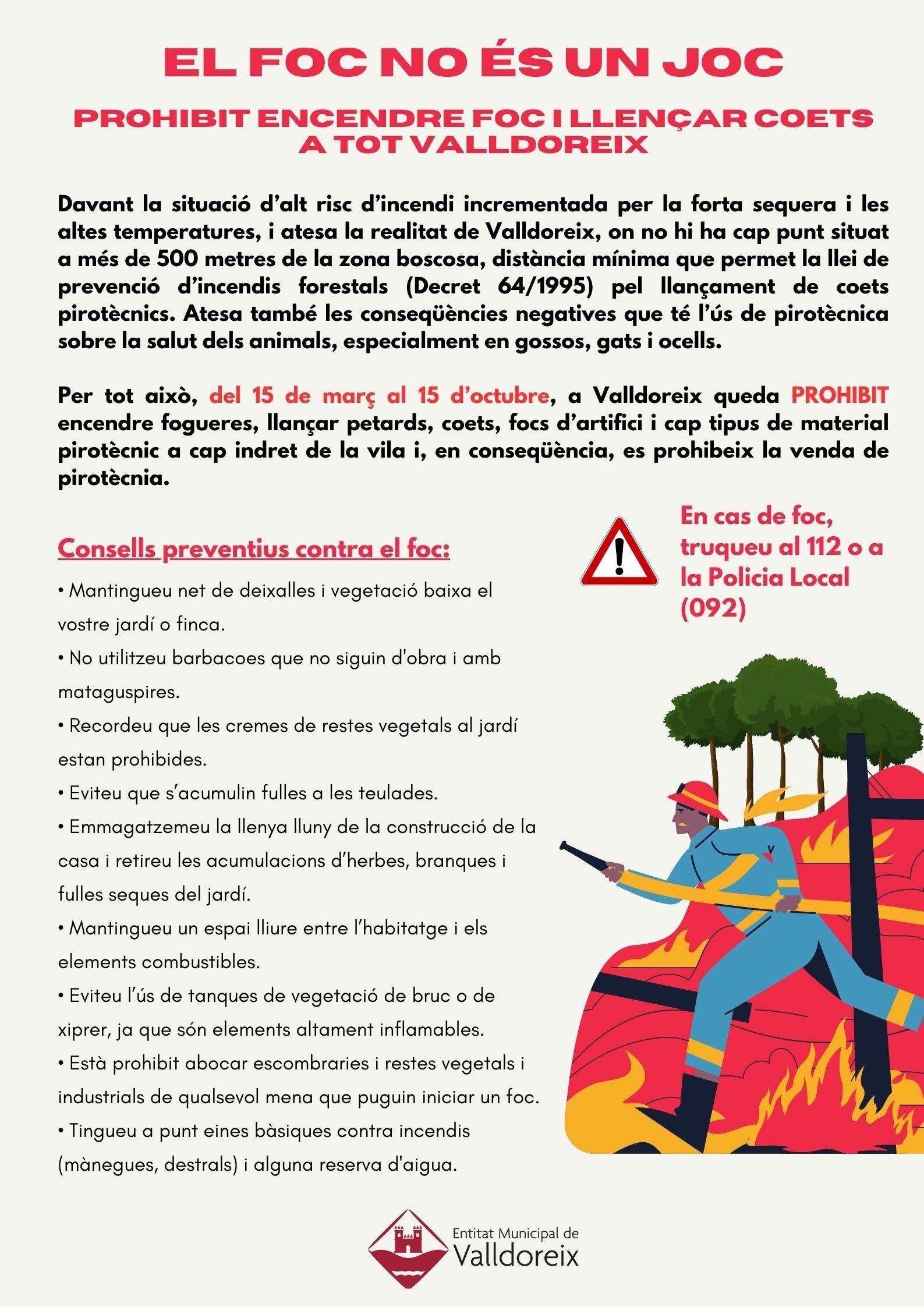 Campanya incendis Valldoreix 2023