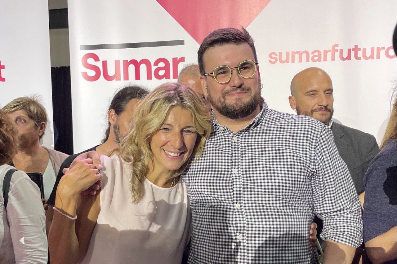 Yolanda Díaz i Ramon Gutíerrez. Foto: ECP