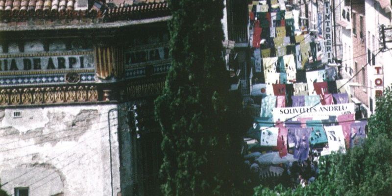 Vista aèria del carrer Santiago Rusiñol. Any 1995. FOTO: Cedida
