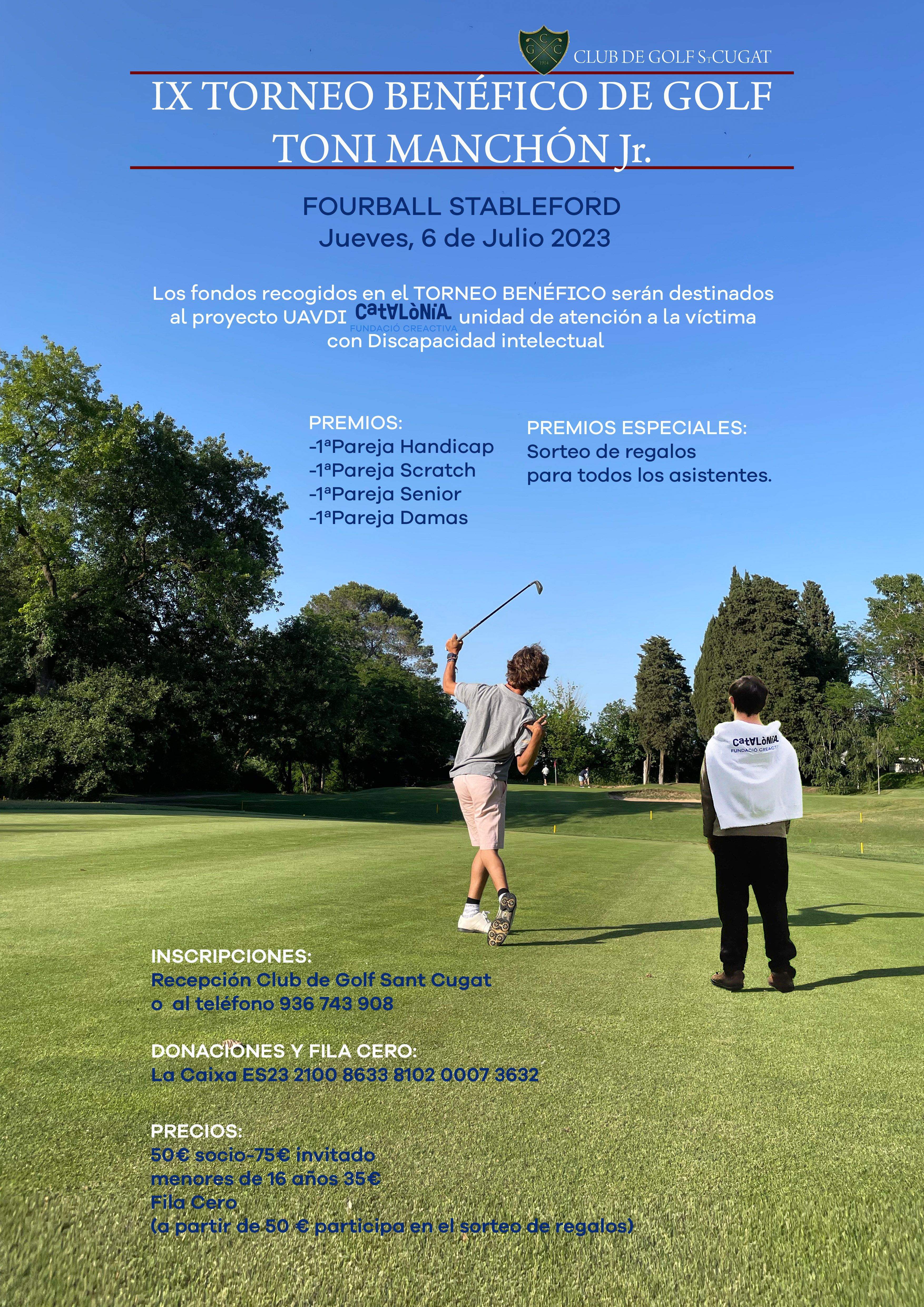 Cartel Torneig benèfic Toni Manchón Jr. 2023