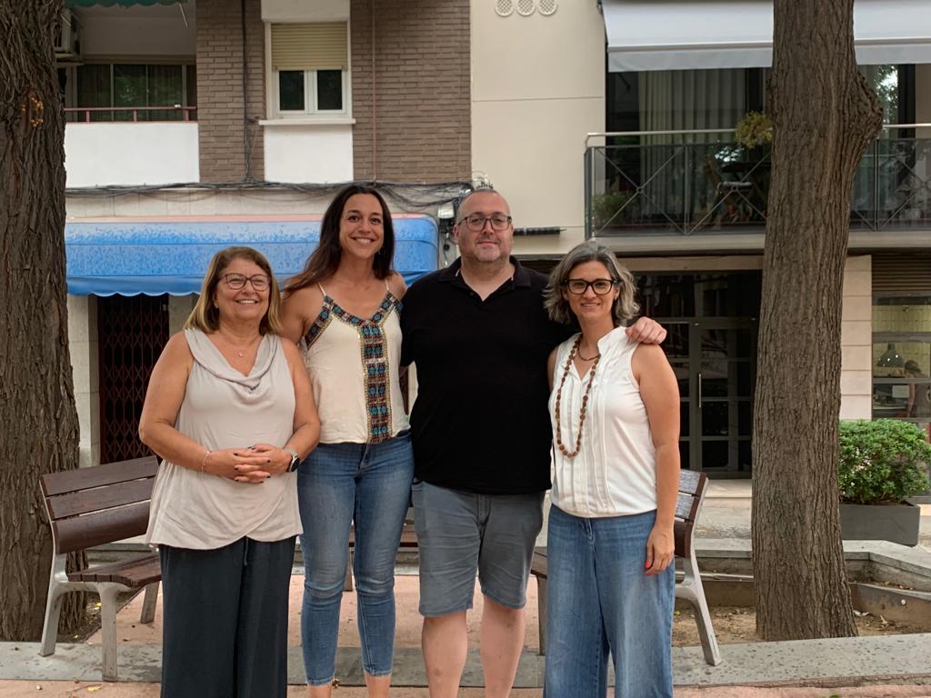Els regidors del PSC, Pilar Gorina, Elena Vila i Jose Gallardo, i la coordinadora del grup municipal, Silvia Trabalón, d'esquerra a dreta. FOTO: Nielo Ballart
