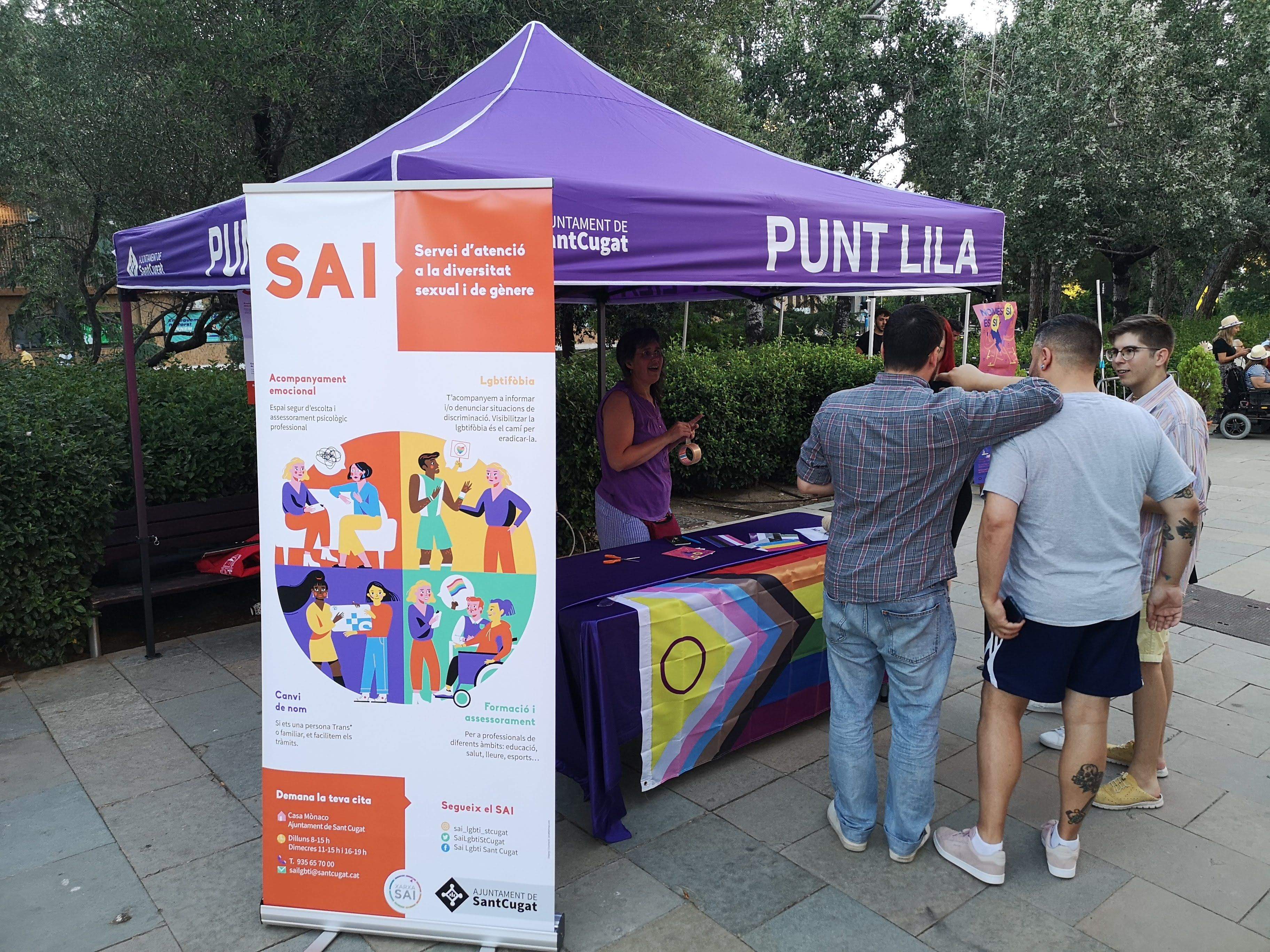 El punt lila i LGTBI atacat estava al parc de Can Vernet, a l'Espai Jove FOTO: Ajuntament