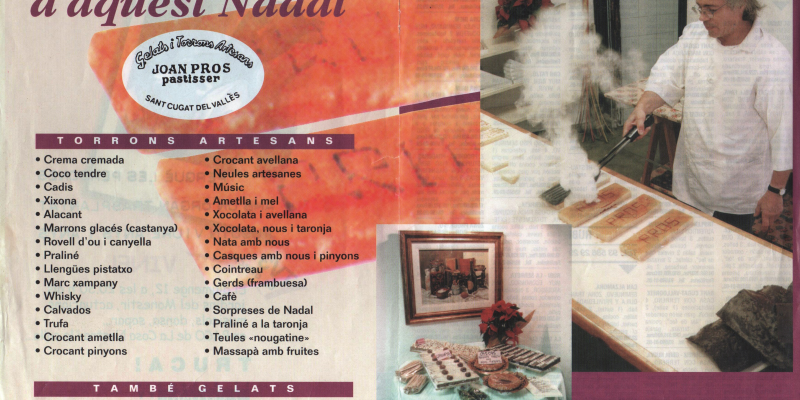 Publicitat a doble plana al TOT Sant Cugat. Anys 80. FOTO: Cedida