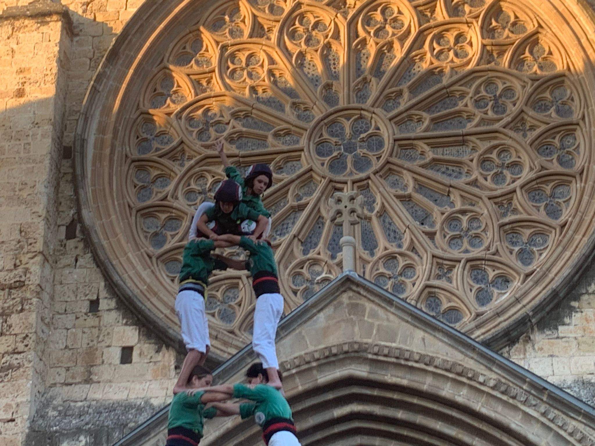 Els Castellers de Sant Cugat durant la seva 2a Diada de la Llotgeta. FOTO: Nielo Ballart
