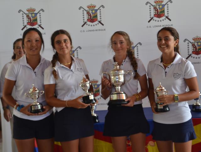 Les golfistes catalanes campiones del Campionat d'Espanya Inteclub Femení. FOTO: Real Federació Espanyola de Golf