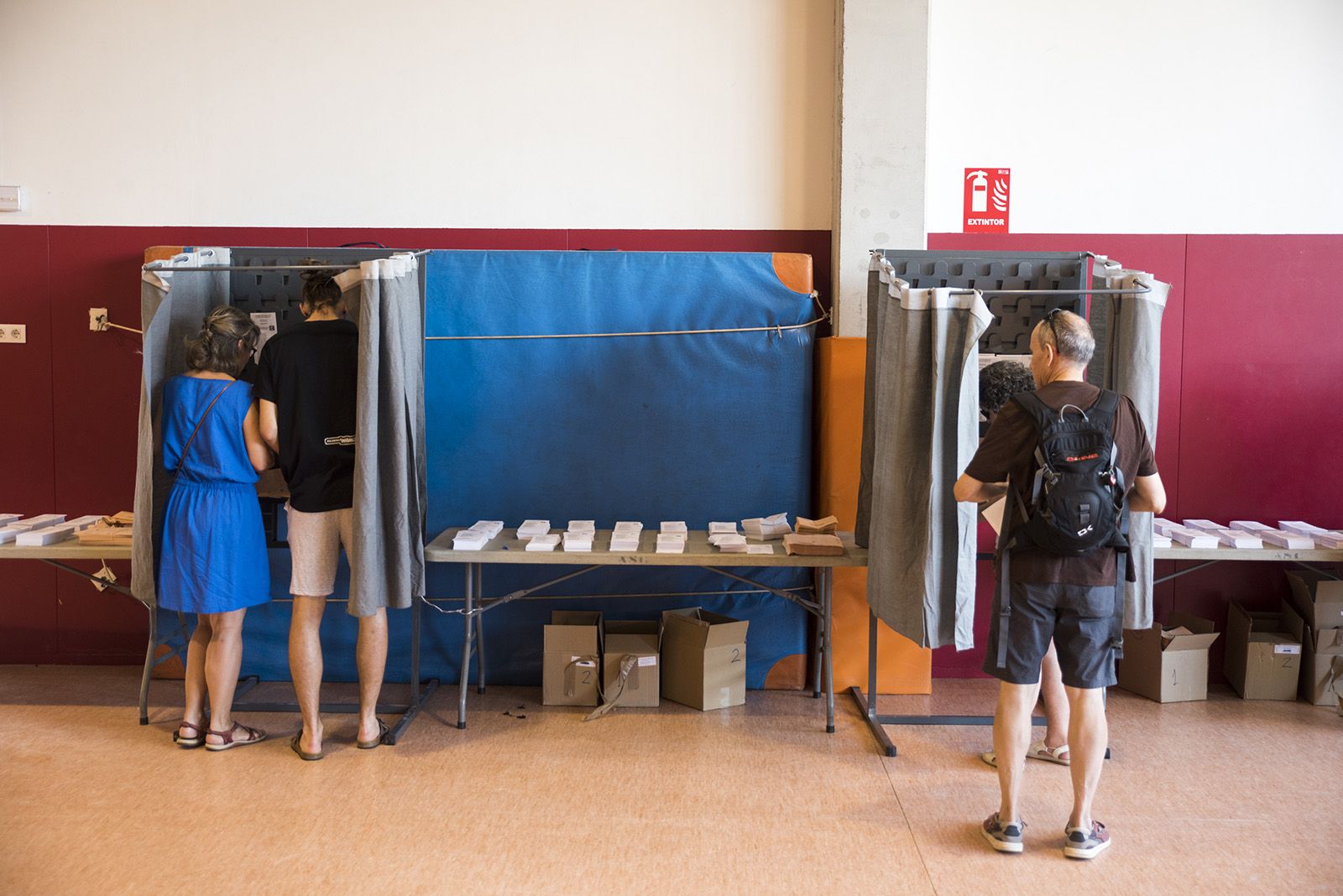 Seu electoral Escola Gerbert d’Orlach. FOTO: Bernat Millet