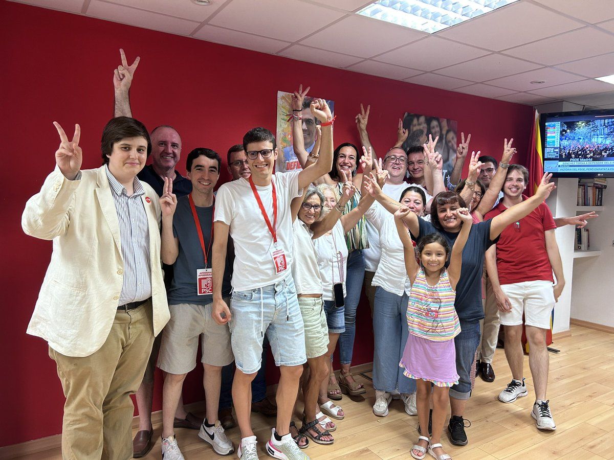 Alegria a la seu del PSC FOTO: Cedida