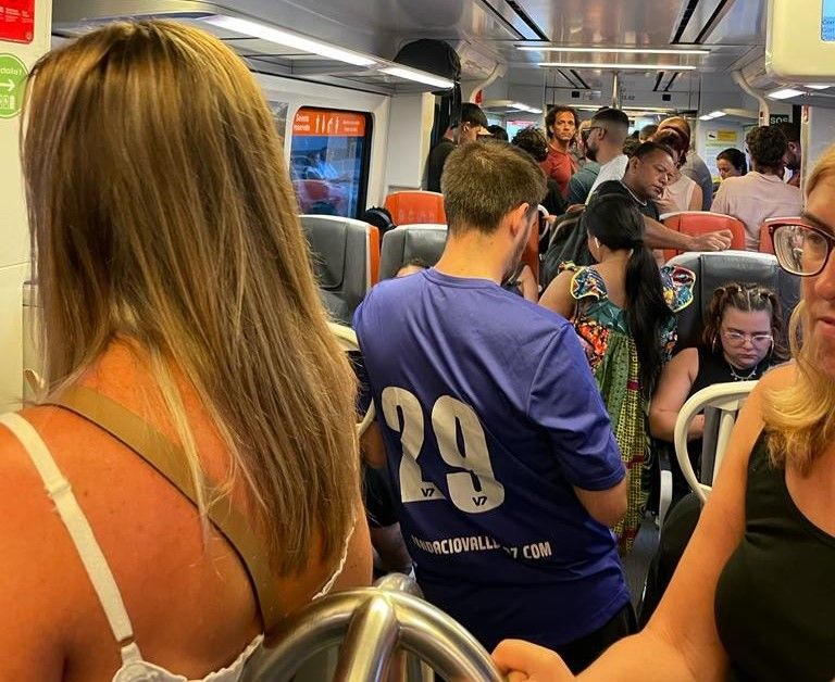 Els FGC, un dia d'agost. FOTO: Cedida