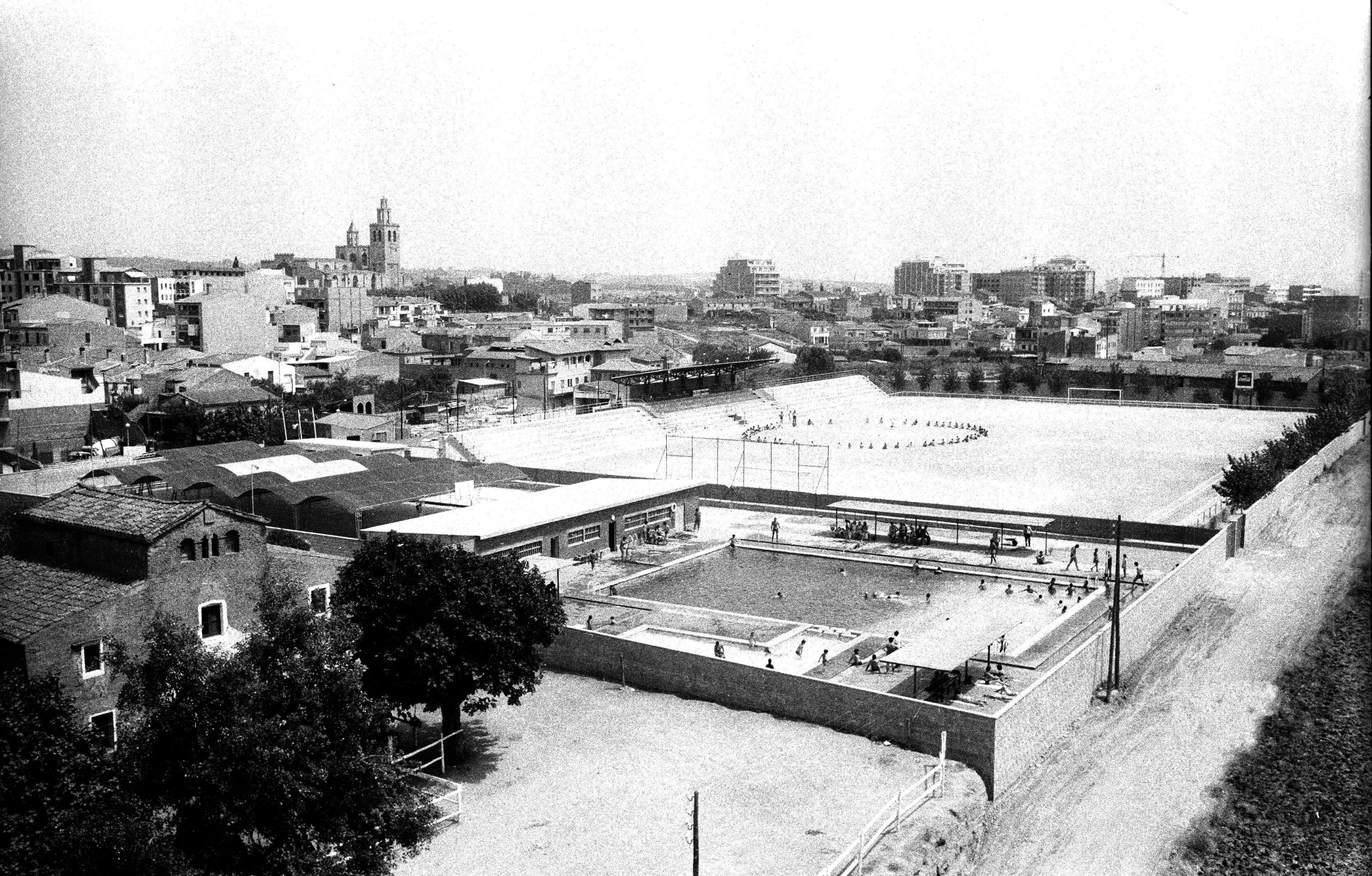 La zona esportiva municipal als anys 70. FOTO: Cedida