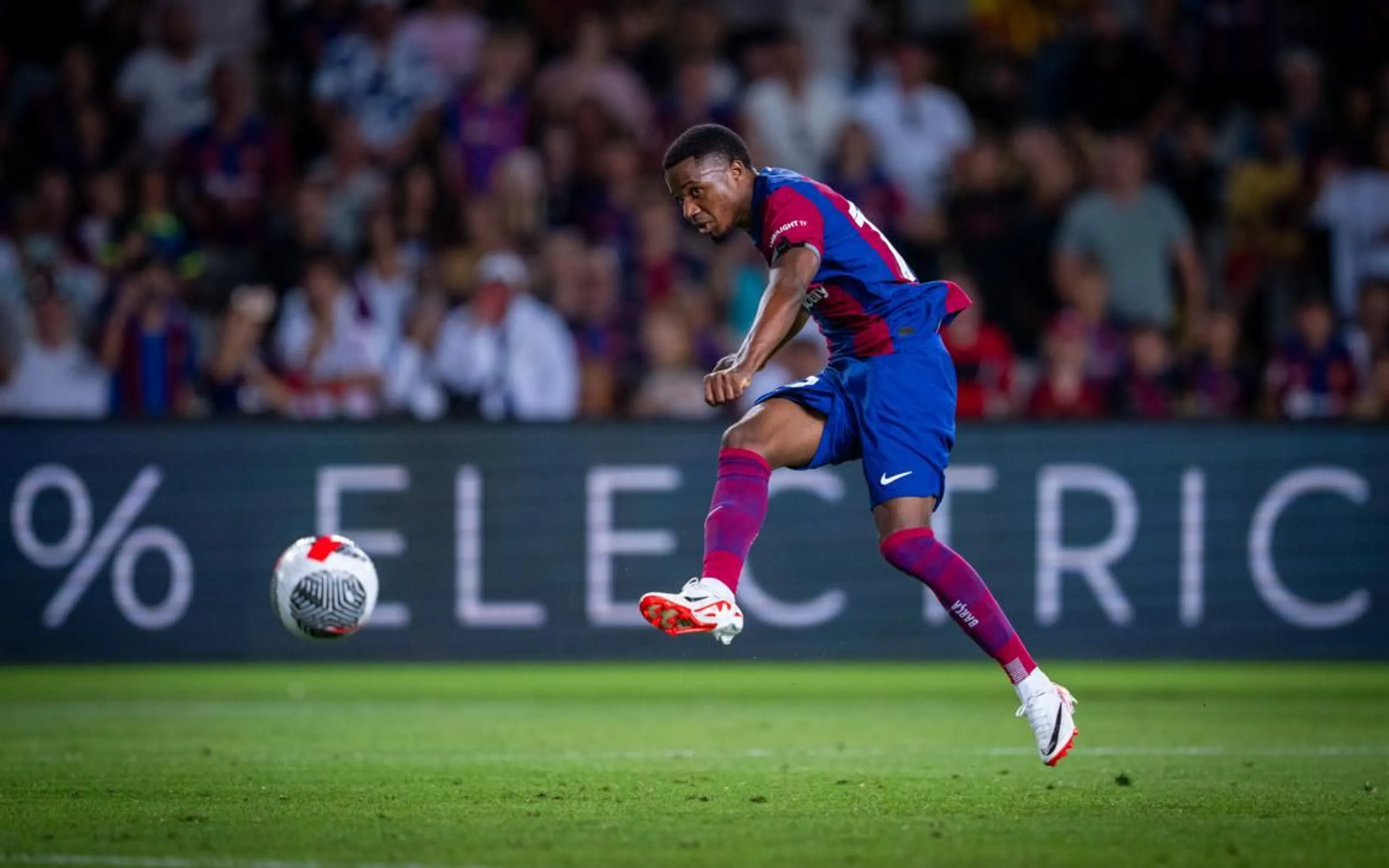 Ansu Fati durant el Trofeu Joan Gamper. FOTO: FC Barcelona