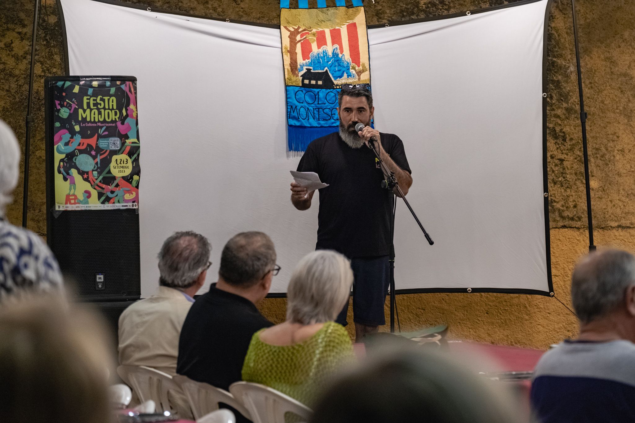 Pregó de La Festa Major de la Colònia Montserrat. FOTO: Ale Gómez