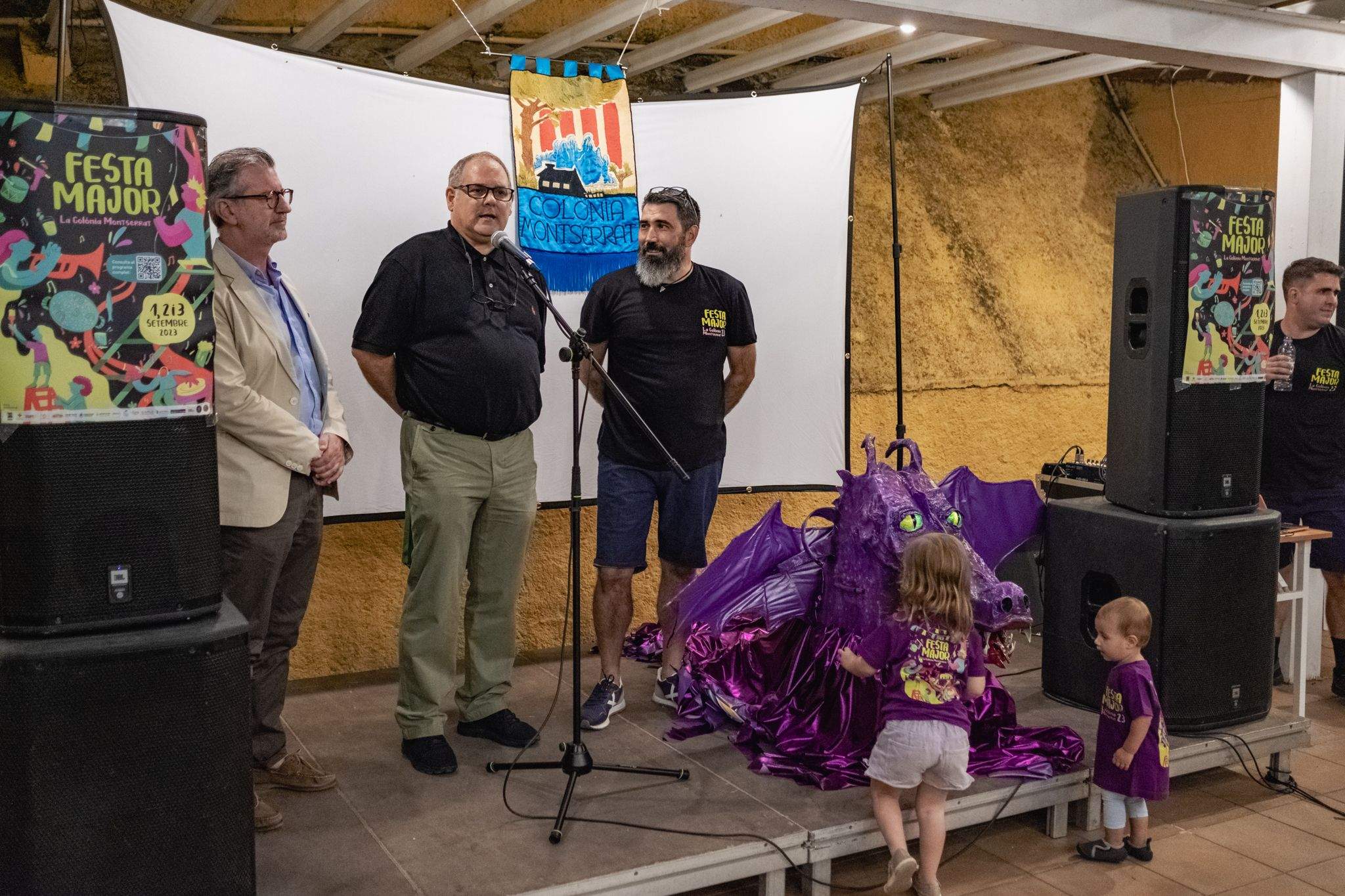 Pregó de La Festa Major de la Colònia Montserrat. FOTO: Ale Gómez