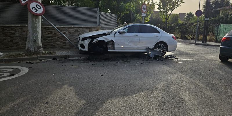 Un dels vehicles implicats en l'accident. FOTO: Cedida