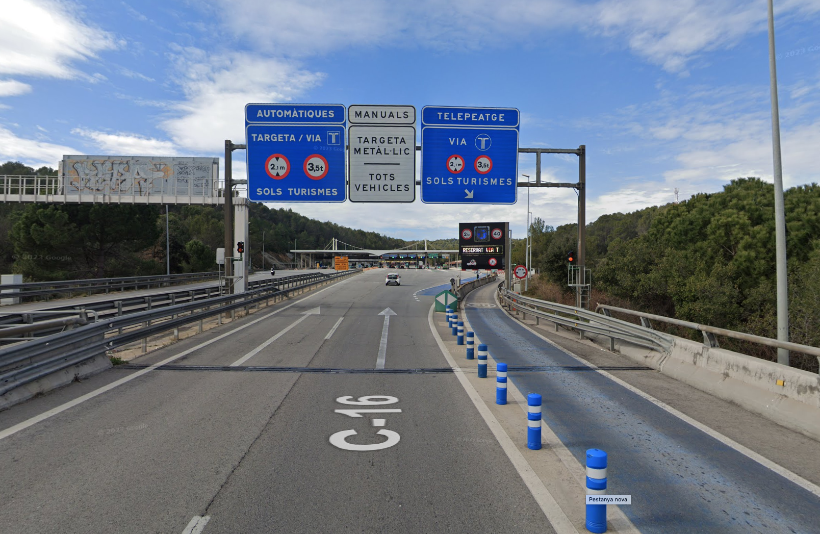 El peatge de Les Fonts FOTO: Google Maps