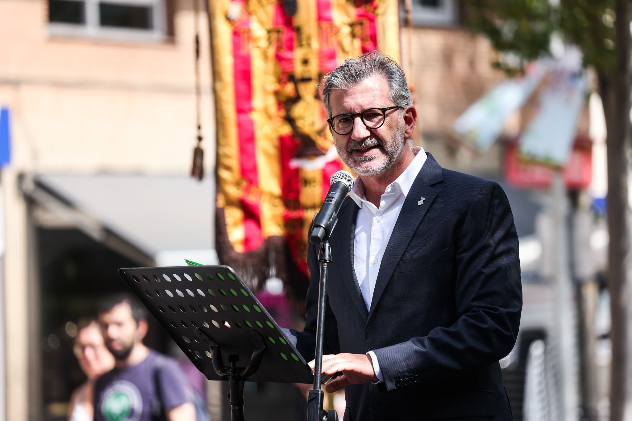 Vallès durant el discurs institucional FOTO: Ajuntament 