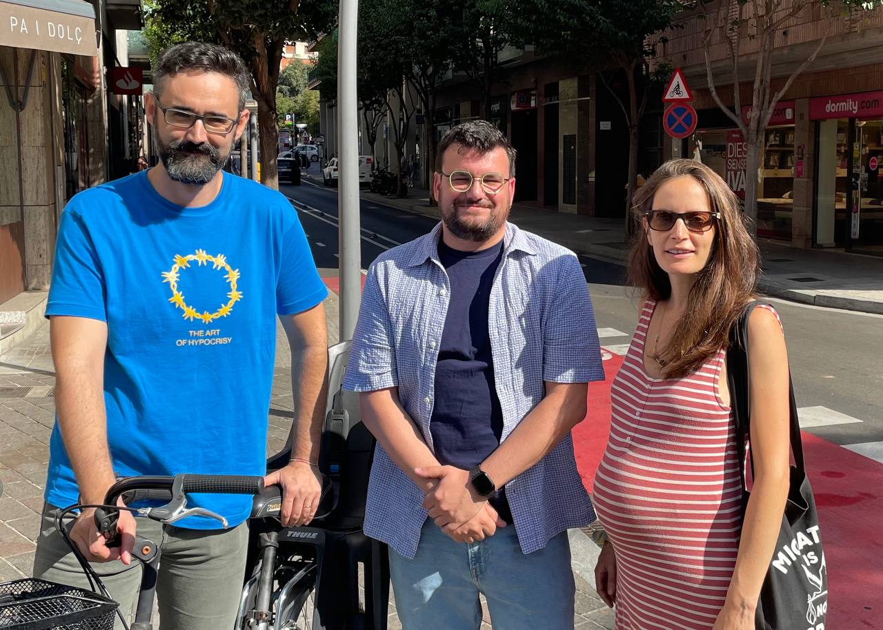 En Comú Podem parla sobre la Setmana de la Mobilitat Sostenible a Sant Cugat. FOTO: Cedida