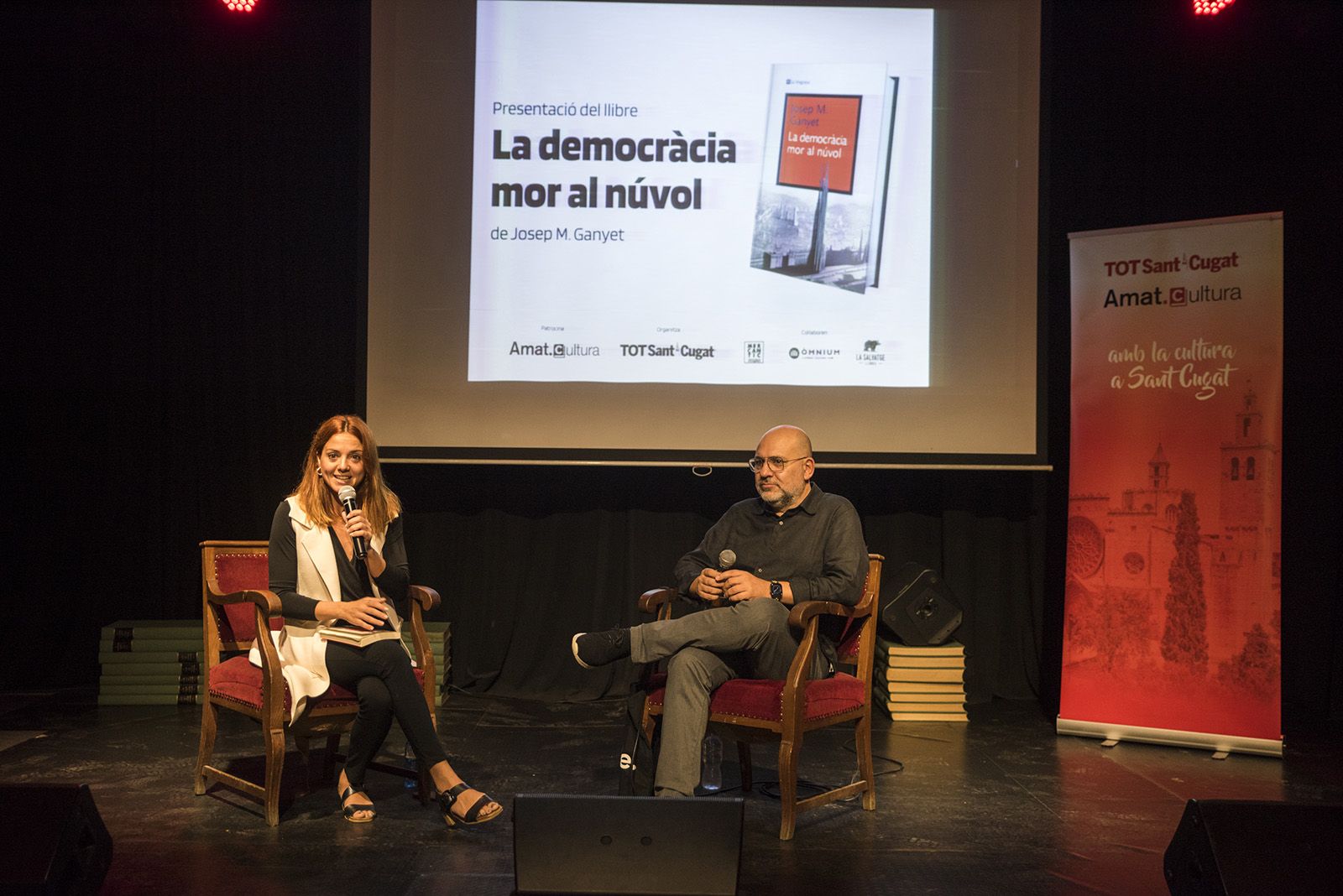 Presentació del llibre 'La democràcia mor al núvol' de Josep M. Ganyet. FOTO: Bernat Millet.