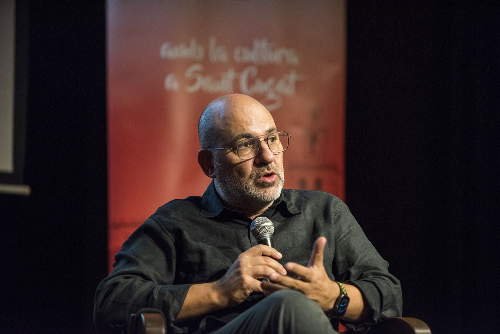 Presentació del llibre 'La democràcia mor al núvol' de Josep M. Ganyet. FOTO: Bernat Millet.