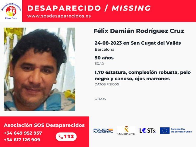 La persona desapareguda té 50 anys i se li va perdre la pista el 24 d'agost FOTO: Cedida