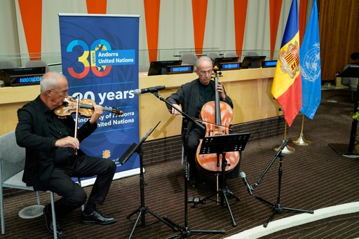 Gerard i Lluís Claret a les Nacions Unides FOTO: Cedida