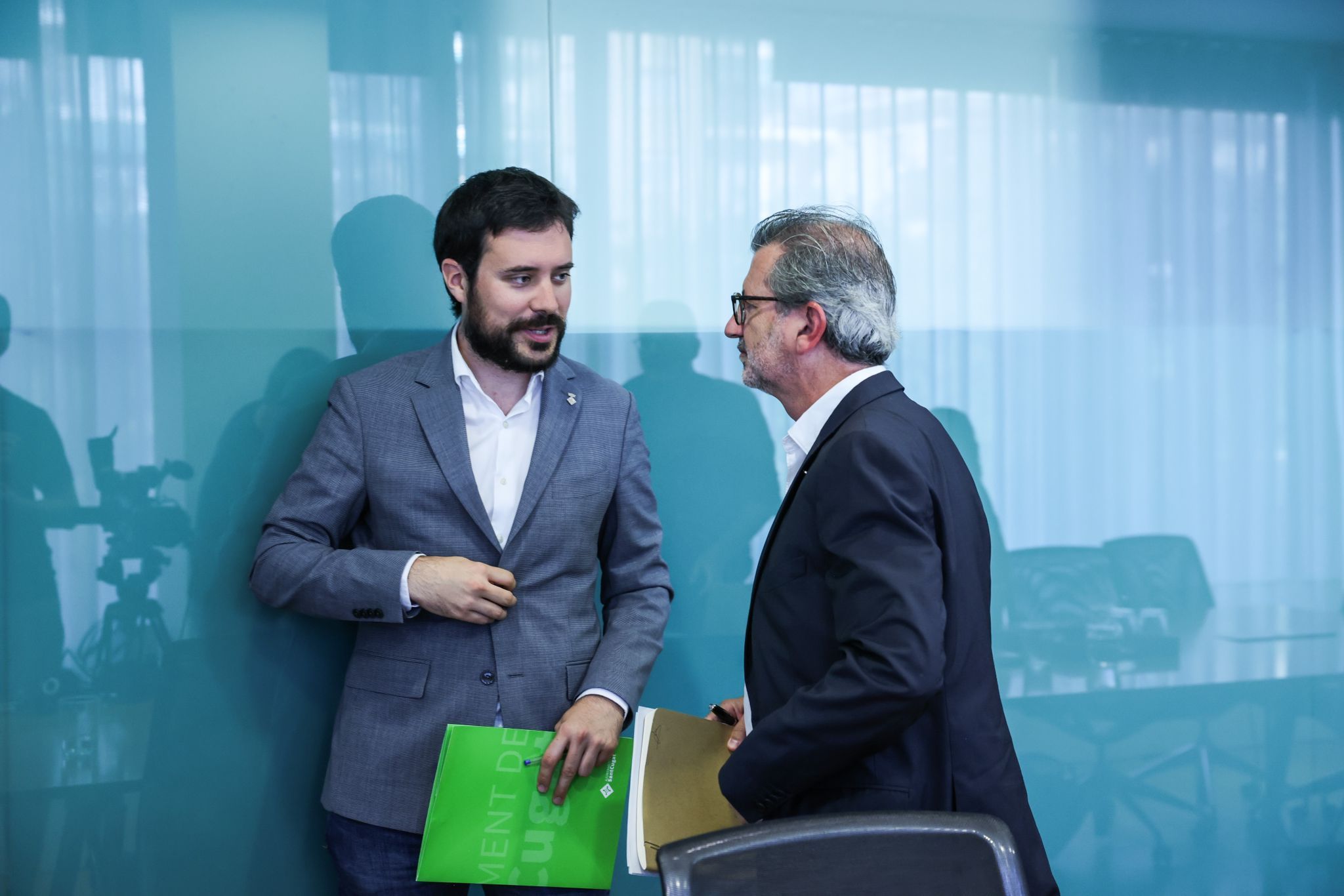 Bernat Picornell (esquerra) i Josep Maria Vallès (dreta). FOTO: Ajuntament de Sant Cugat