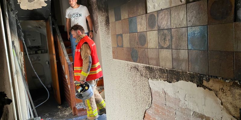 Post incendi. Foto: cedida