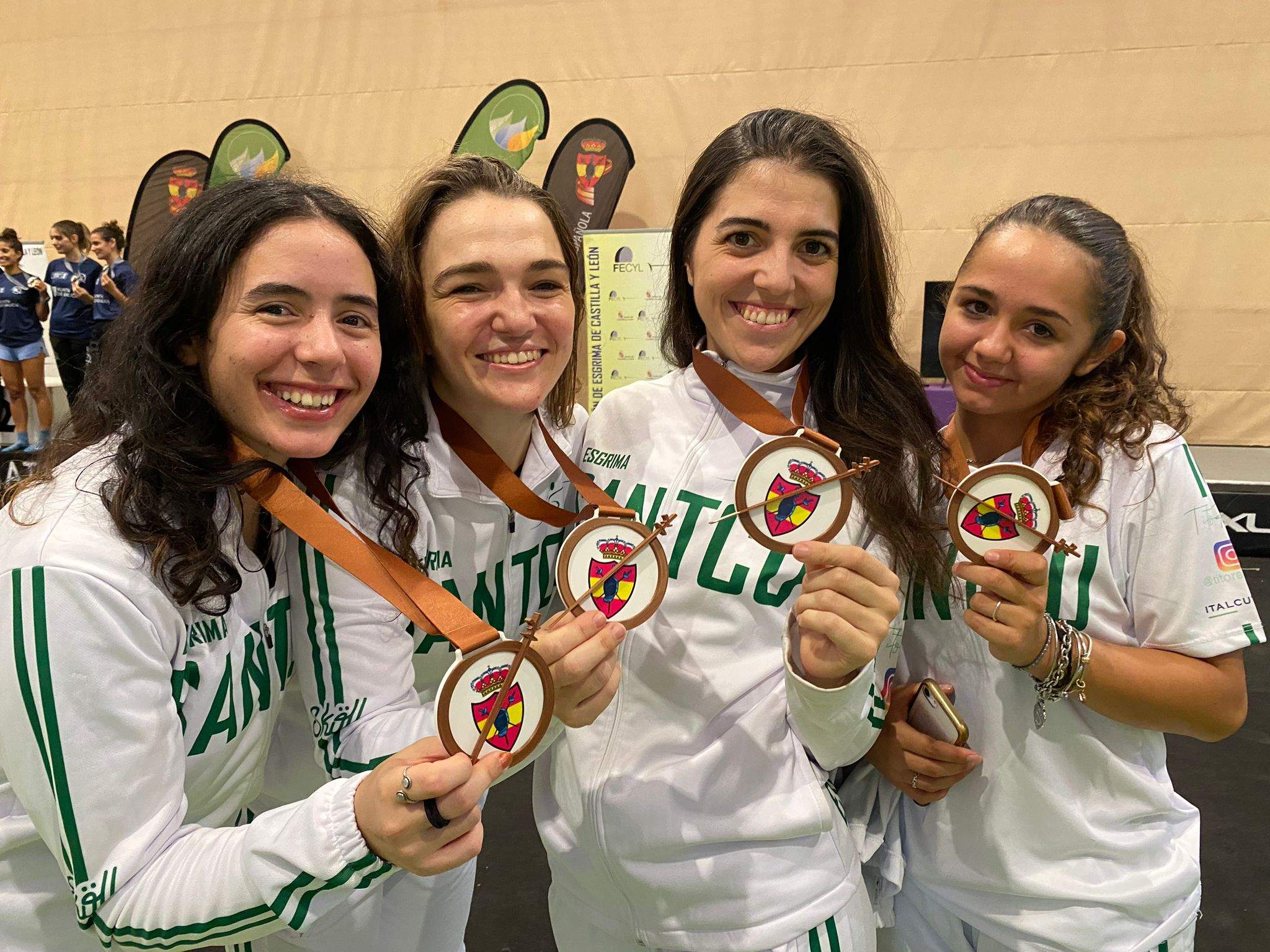 El Club Esgrima Sant Cugat durant la celebració del Campionat d'Espanya. FOTO: Cedida