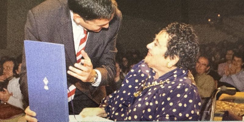 Victoria de los Ángeles als 25 anys de l’escola municipal de música. 2003. FOTO: Arxiu