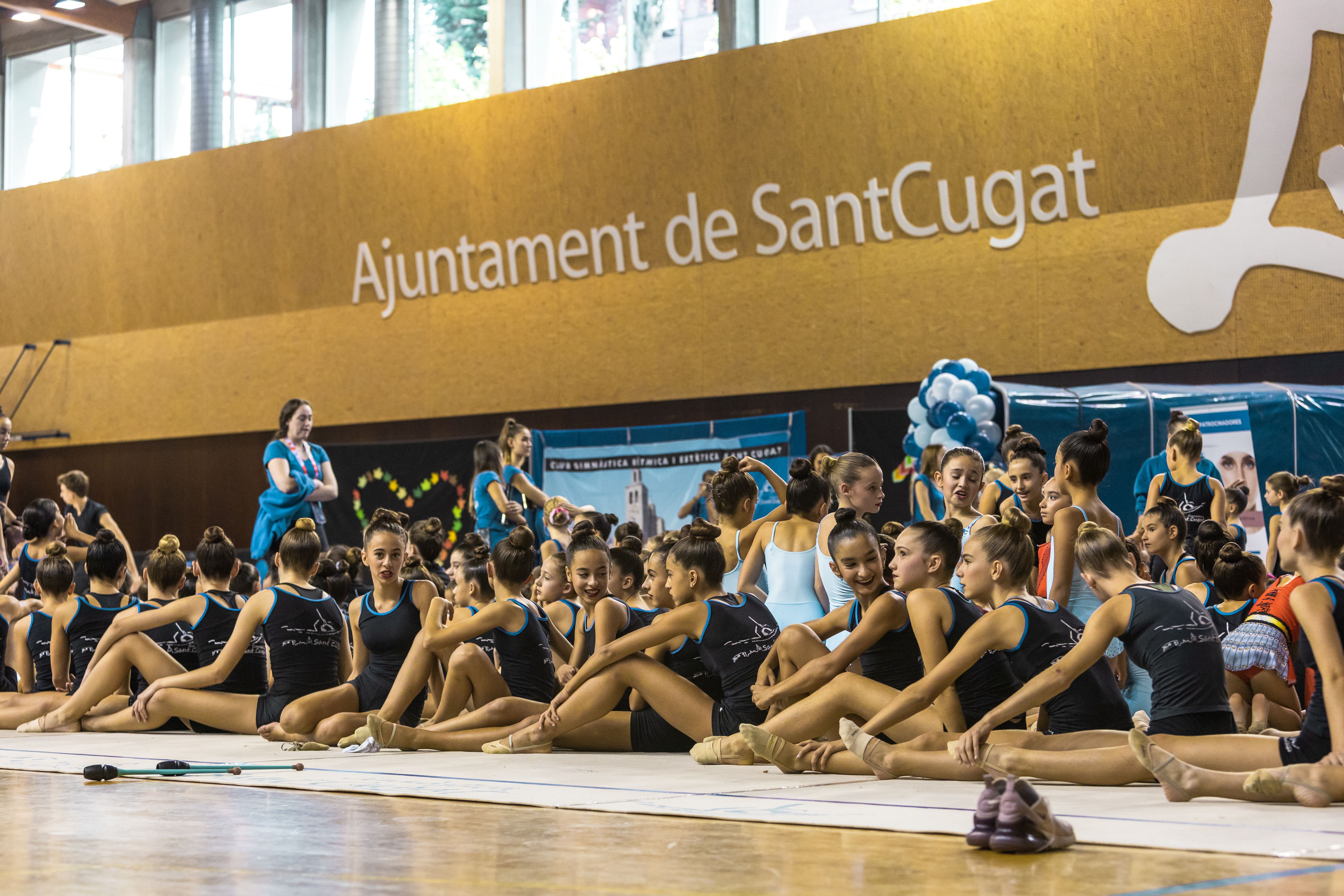 Presentació i exhibició dels equips del club i la selecció espnayola de gimnàstica. FOTO: Arnau Padilla