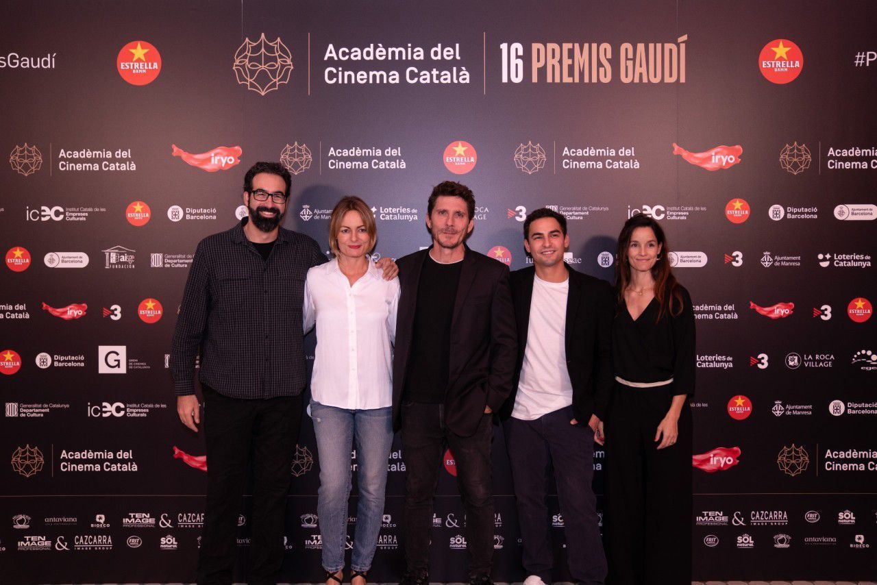 D’esquerra a dreta; JR Armadàs, Ivana Miño, Miquel Sitjar, Ricard Balada, Esther Nubiolafesta a la festa de presentació dels candidats als XVI Premis Gaudí FOTO: Cedida