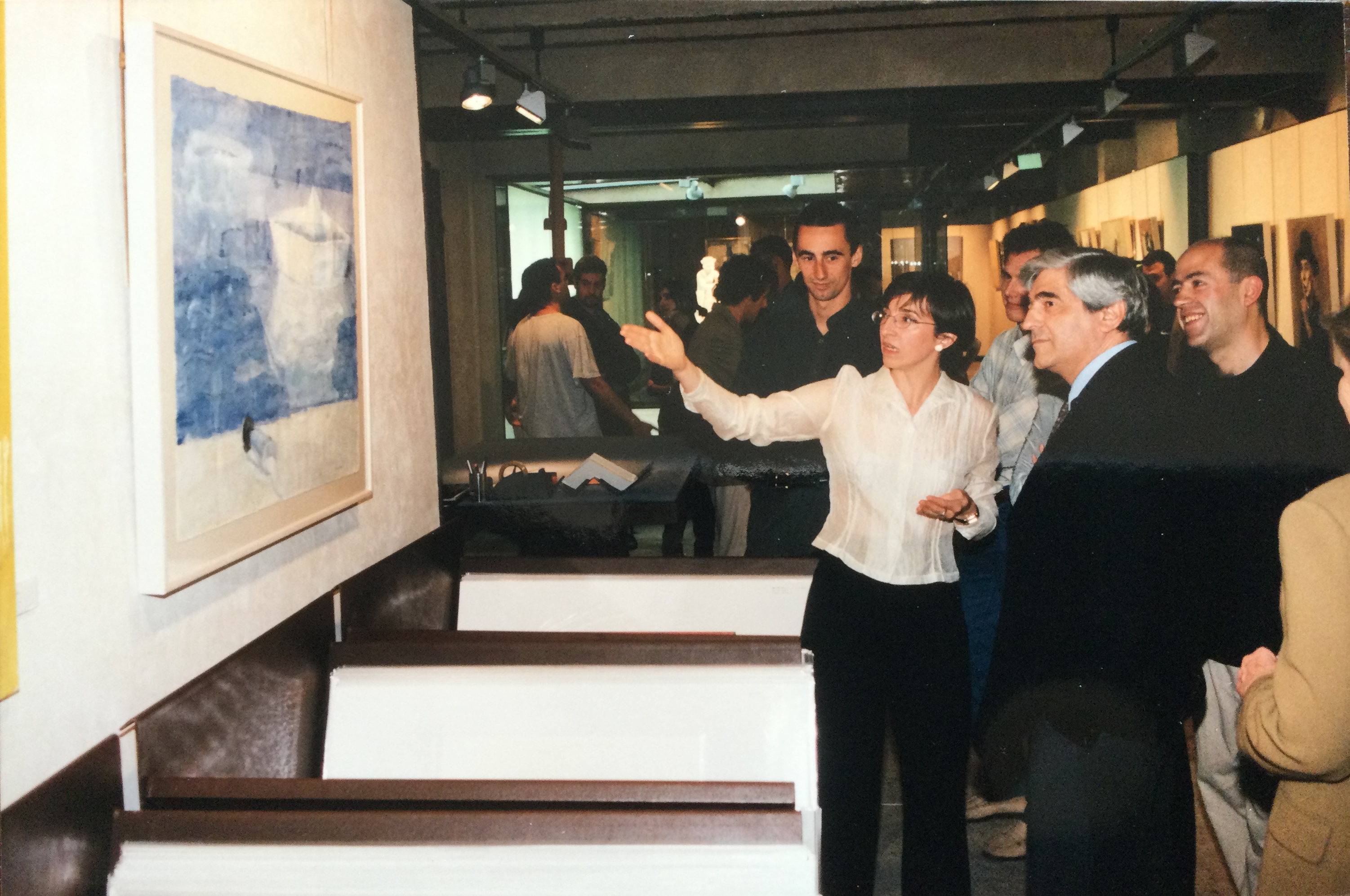 La inauguració de La Galeria amb l’alcalde Aymerich (1998). FOTO: Cedida