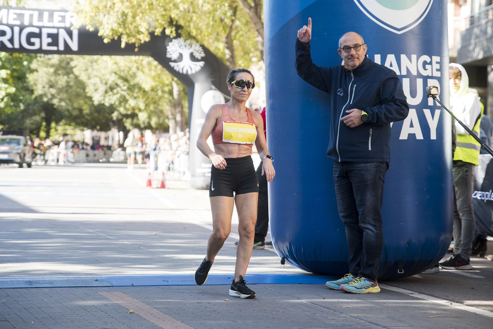 Maria Remedios Carrasco va ser tercera en la 37a Mitja Marató de Sant Cugat. FOTO: Bernat Millet.