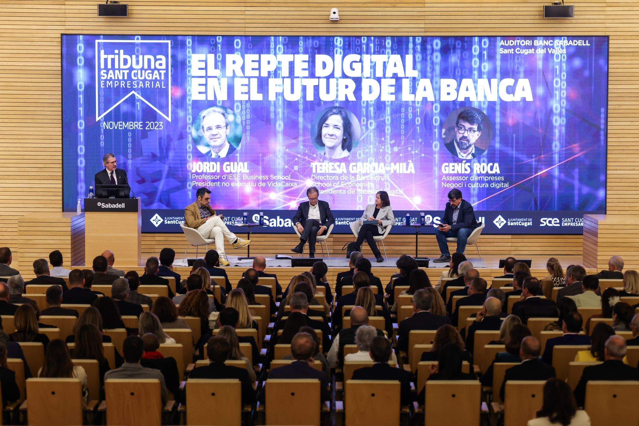 El Tribuna de Sant Cugat Empresarial s'ha celebrat a la seu del Banc Sabadell a Sant Cugat FOTO: Ajuntament de Sant Cugat