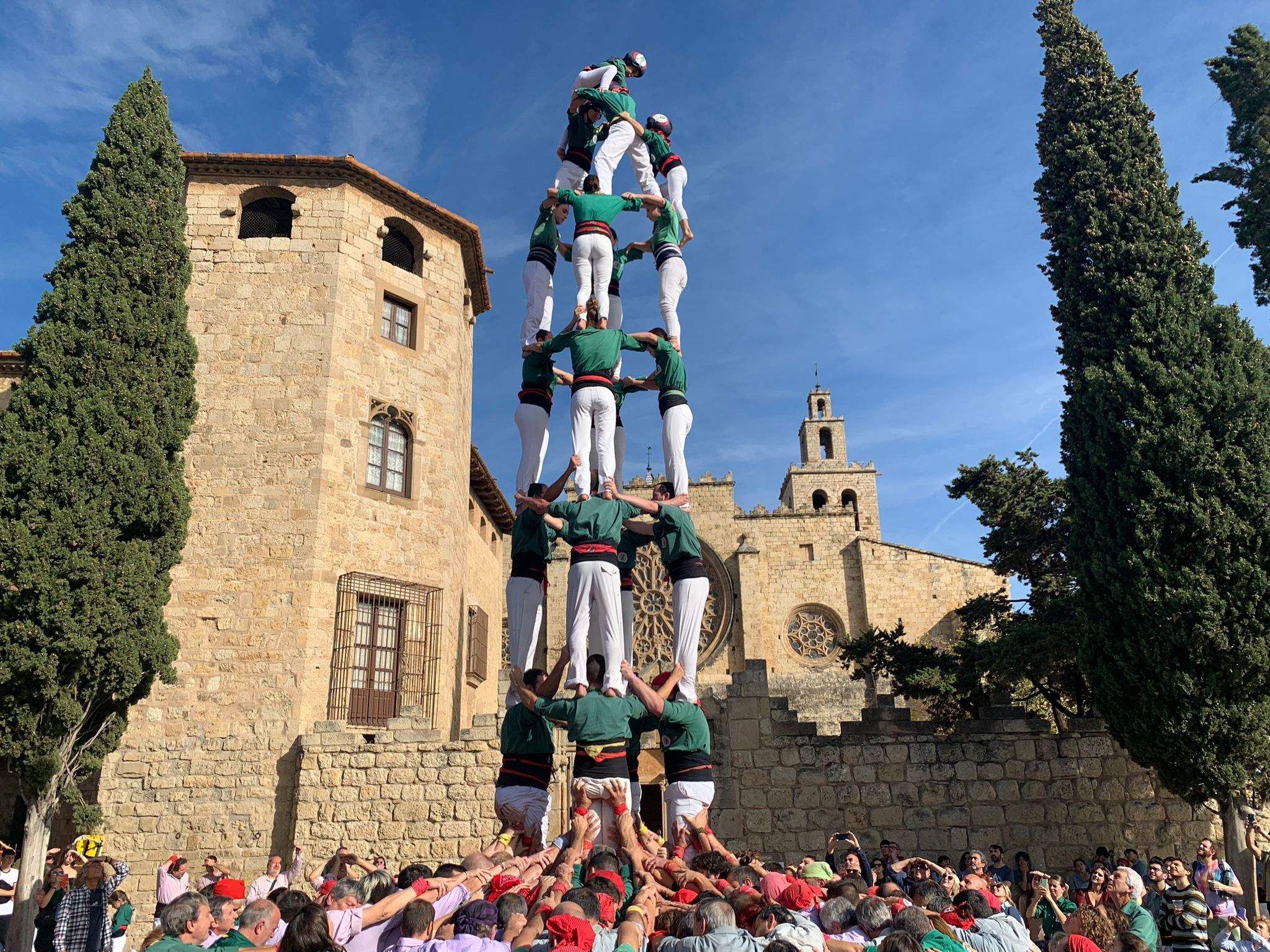 El 4 de 8 dels Castellers de Sant Cugat FOTO: TOT Sant Cugat