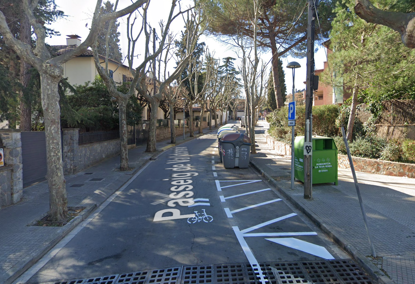 L'inici del passeig de Valldoreix FOTO: Google Maps