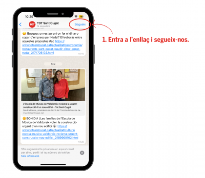 Passos subscripció canal de WhatsApp 3