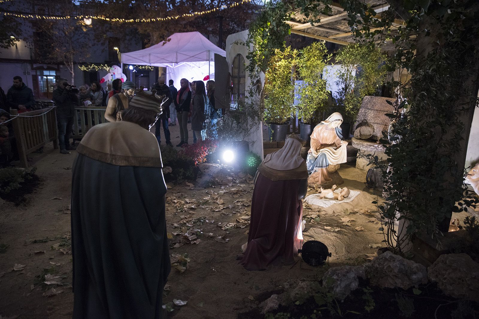 Inauguració del pessebre de la Plaça Barcelona. FOTO: Bernat Millet.