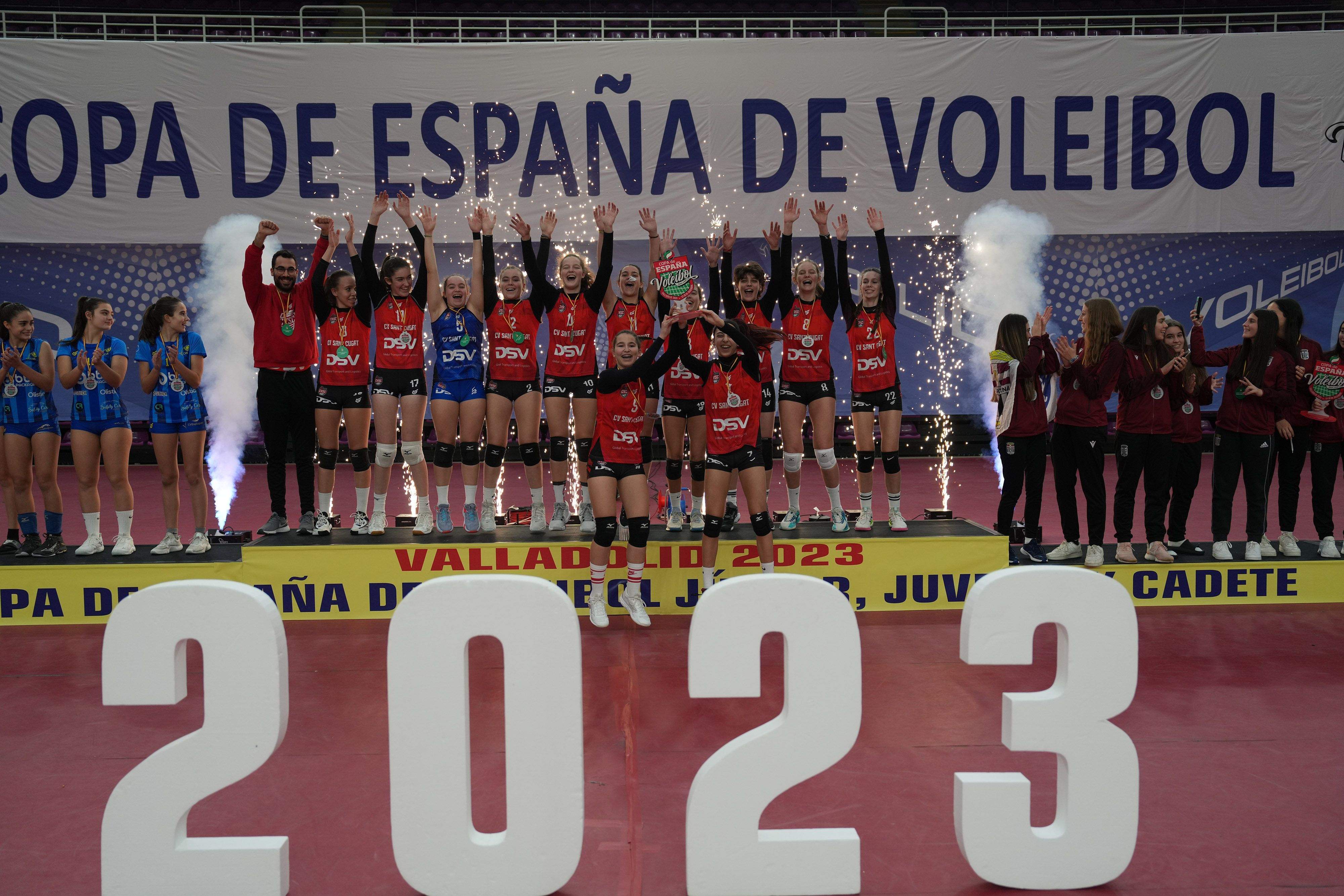 El DSV Club Voleibol Sant Cugat ha estat gran protagonista en la Copa d'Espanya. FOTO: RFEVB