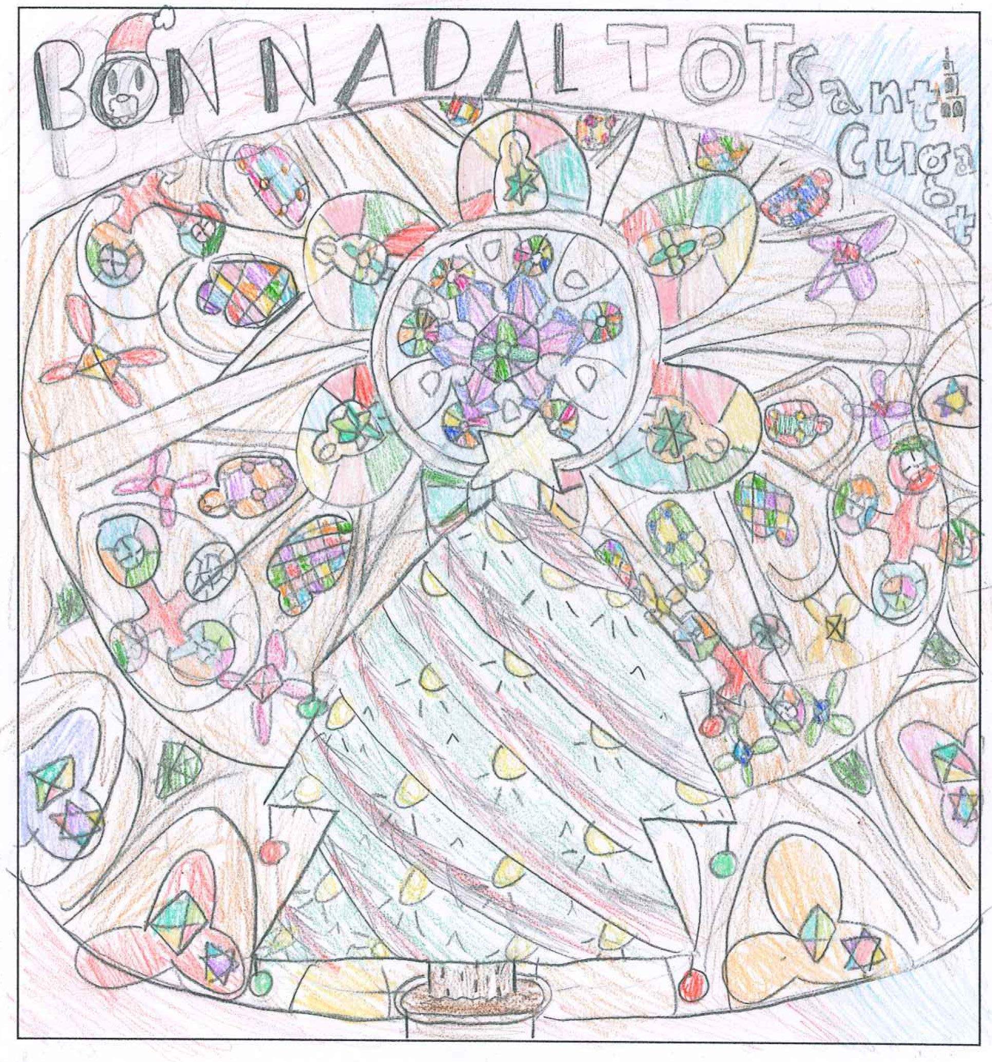 Postal de l'escola Avenç del concurs del TOT Sant Cugat 