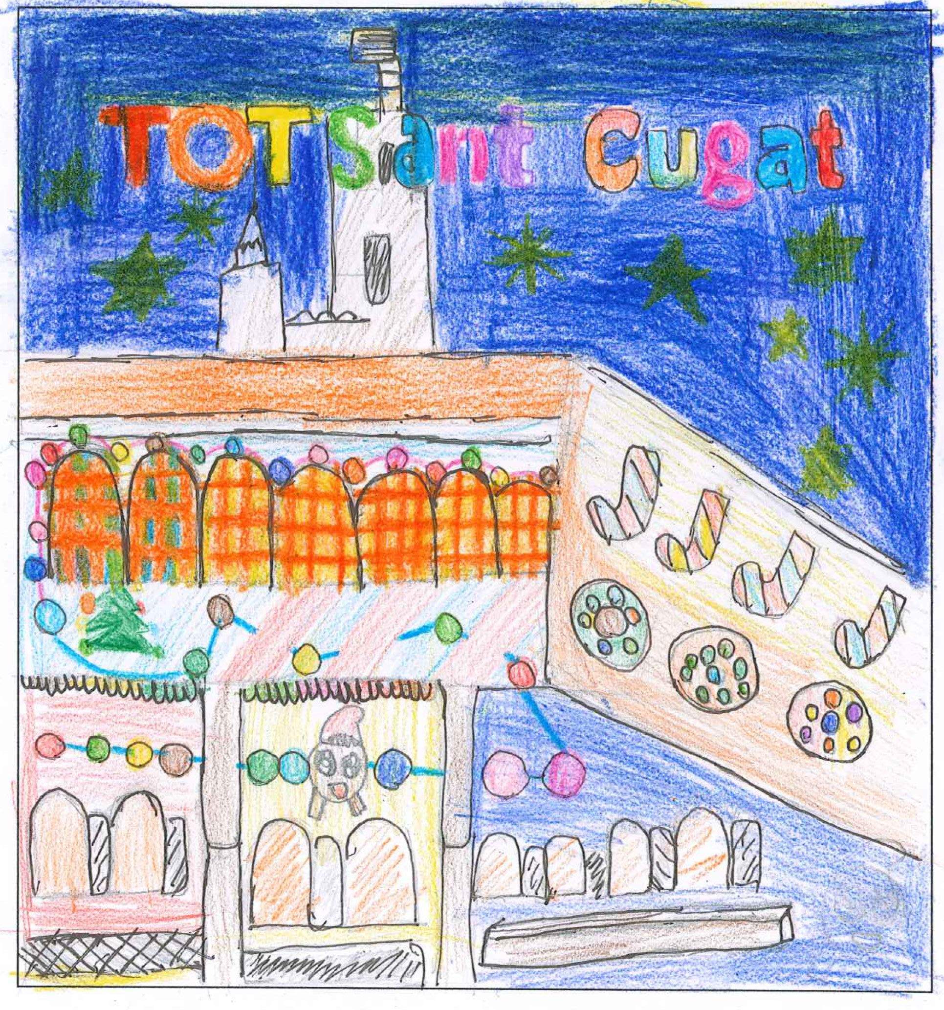 Postal de l'escola Avenç del concurs del TOT Sant Cugat 