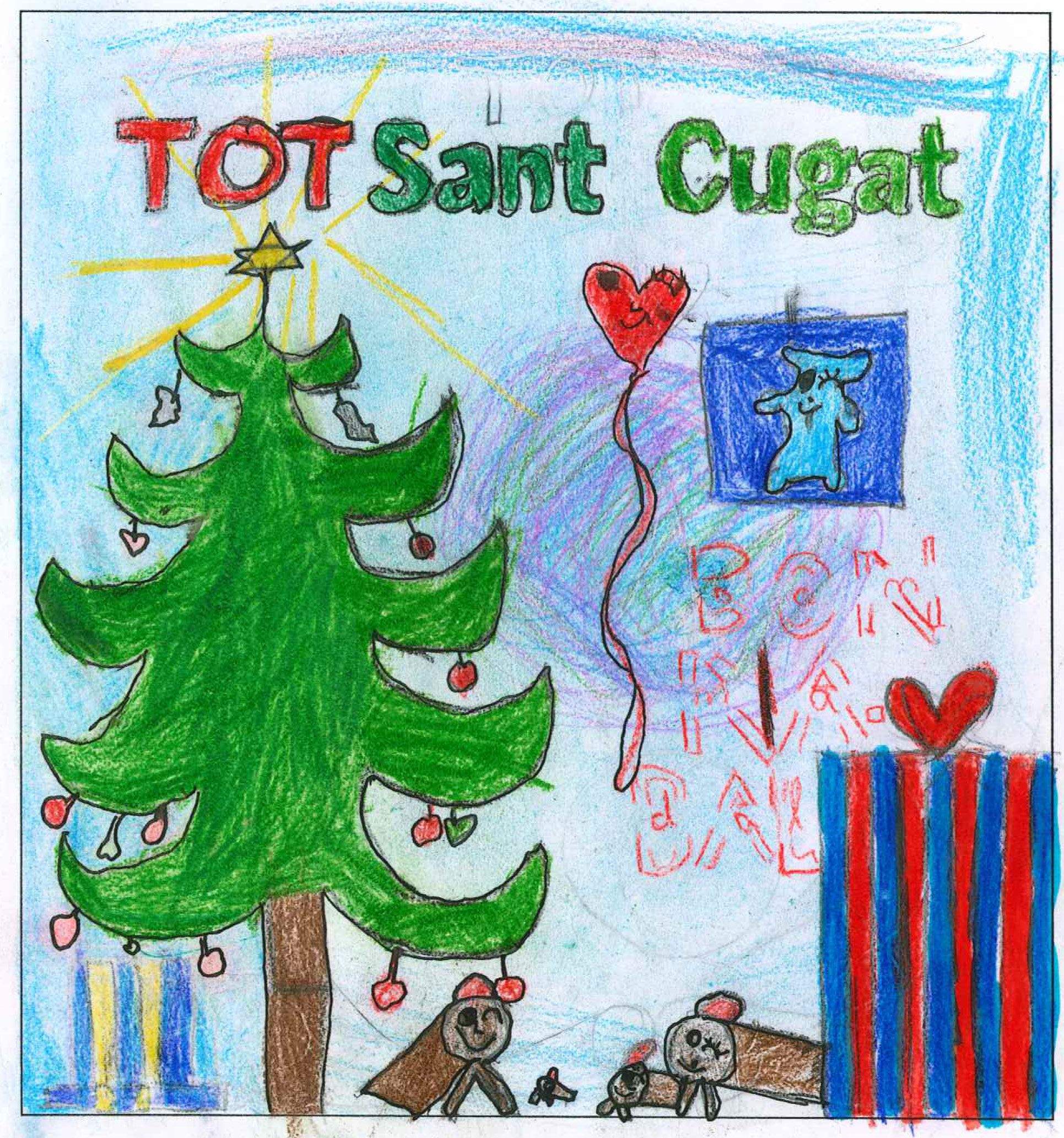 Postal de l'escola Avenç del concurs del TOT Sant Cugat 