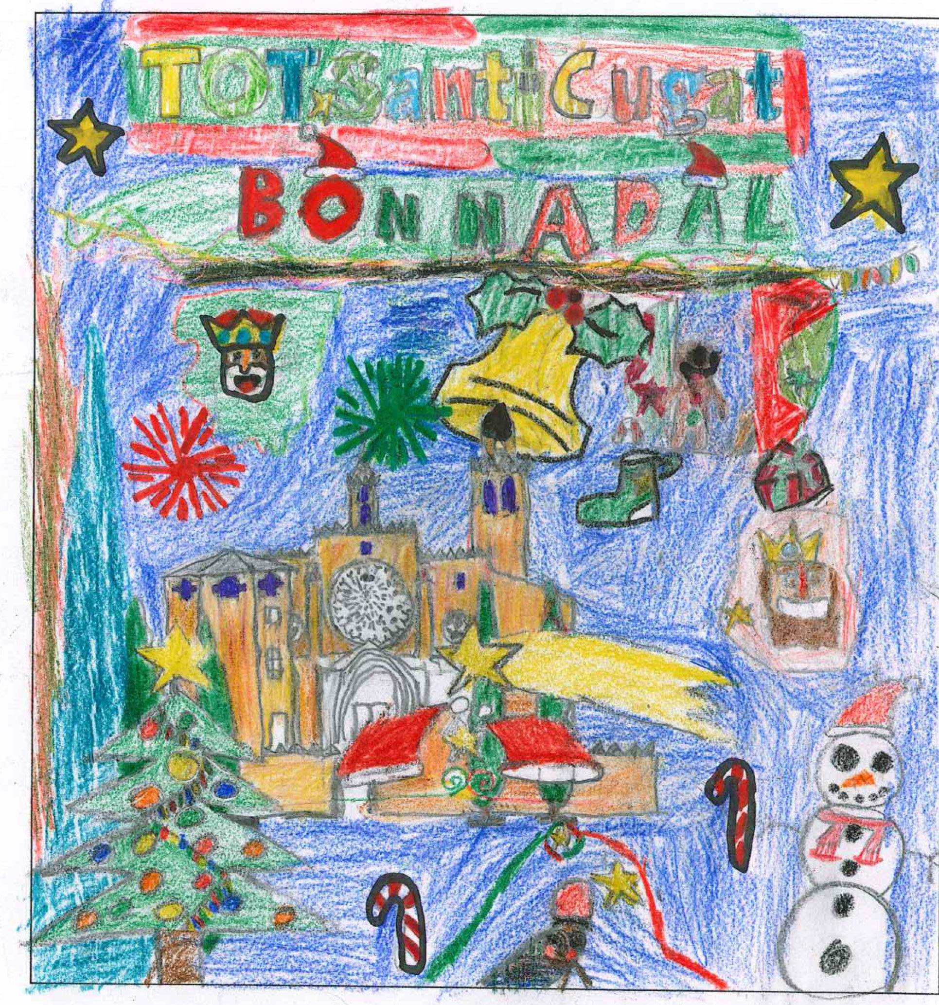 Postal de l'escola Avenç del concurs del TOT Sant Cugat 