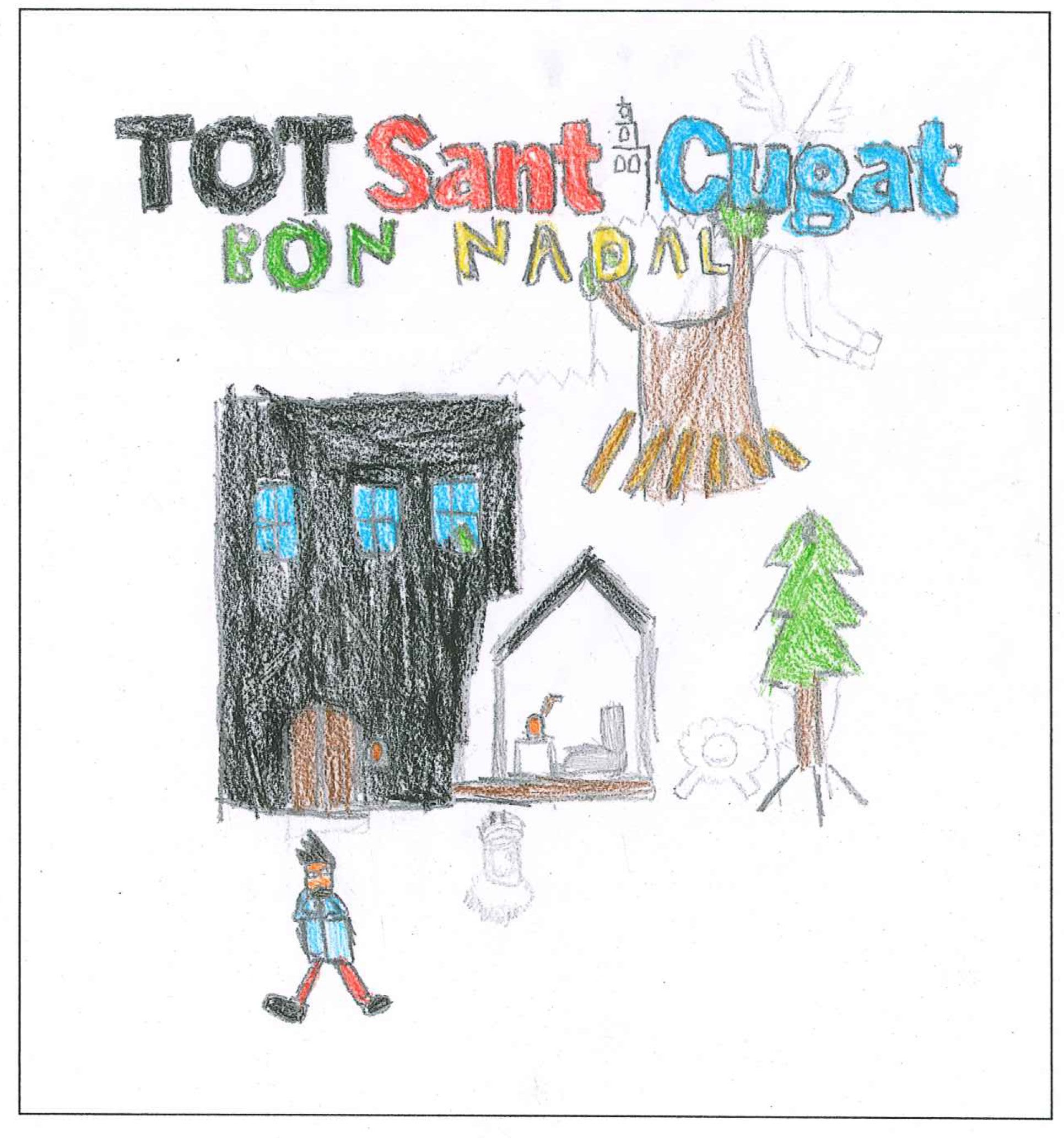 Postal de l'escola Avenç del concurs del TOT Sant Cugat 