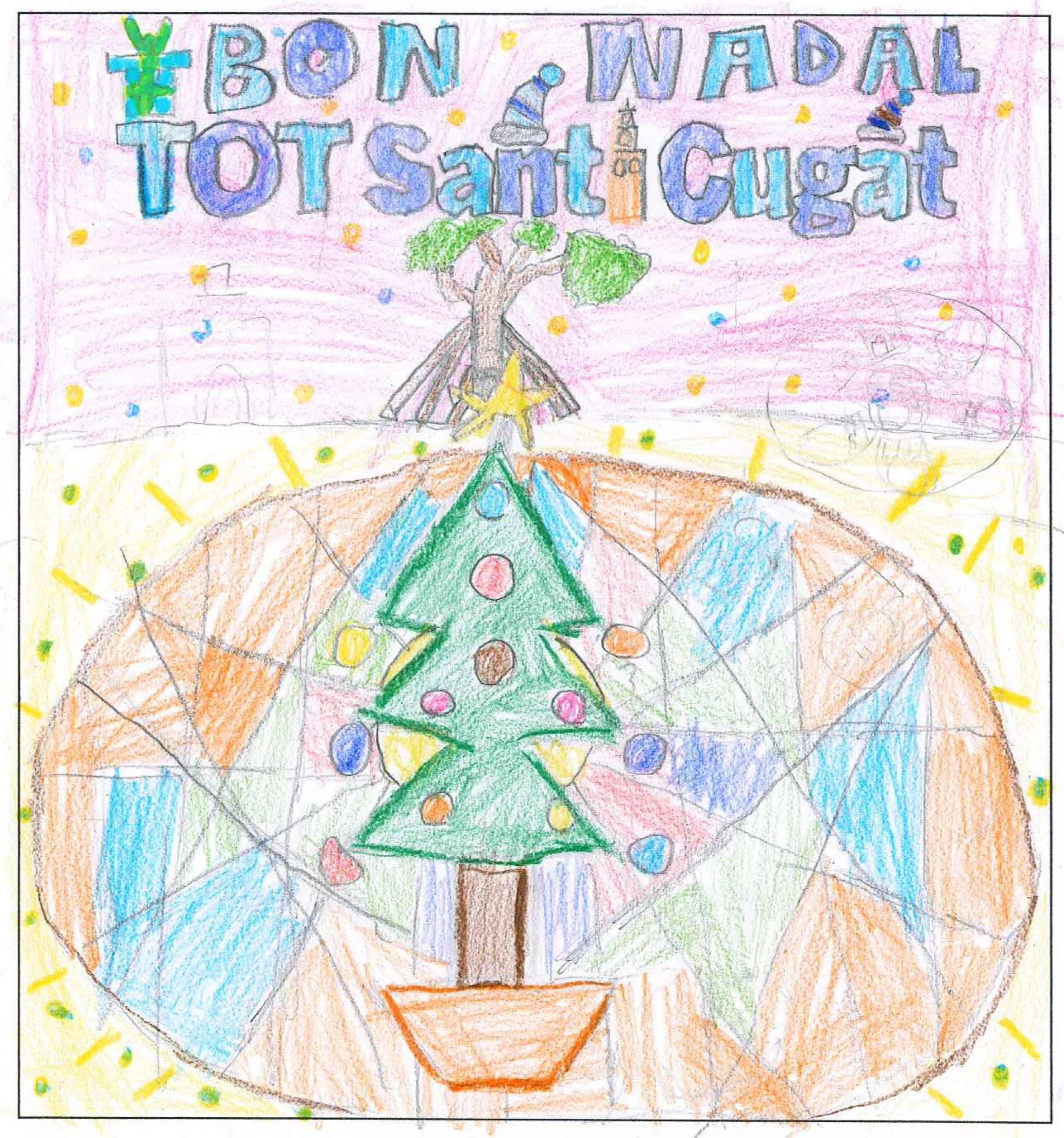 Postal de l'escola Avenç del concurs del TOT Sant Cugat 