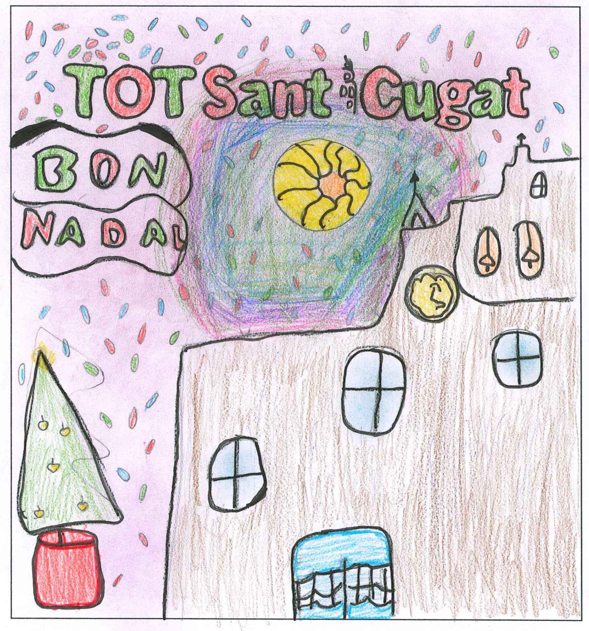 Postal de l'escola Avenç del concurs del TOT Sant Cugat 