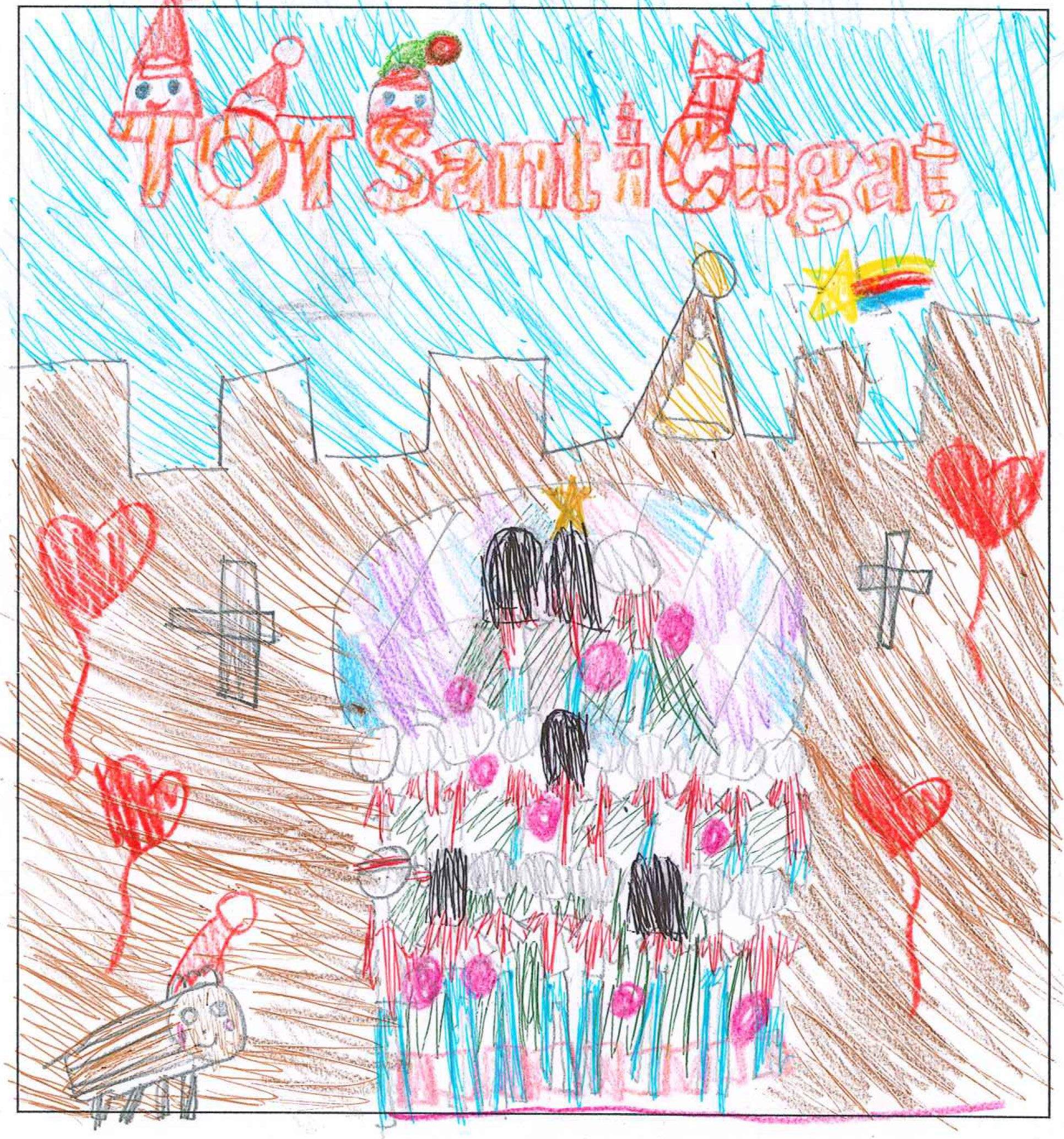 Postal de l'escola Avenç del concurs del TOT Sant Cugat 