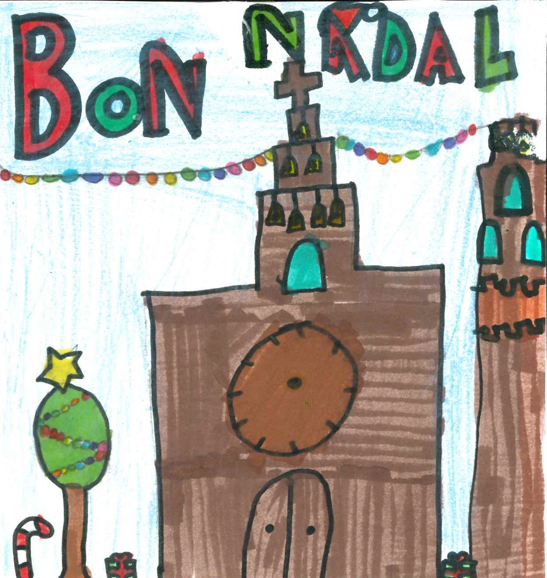 Postal de l'escola Gerbert d'Orlhac del concurs del TOT Sant Cugat 