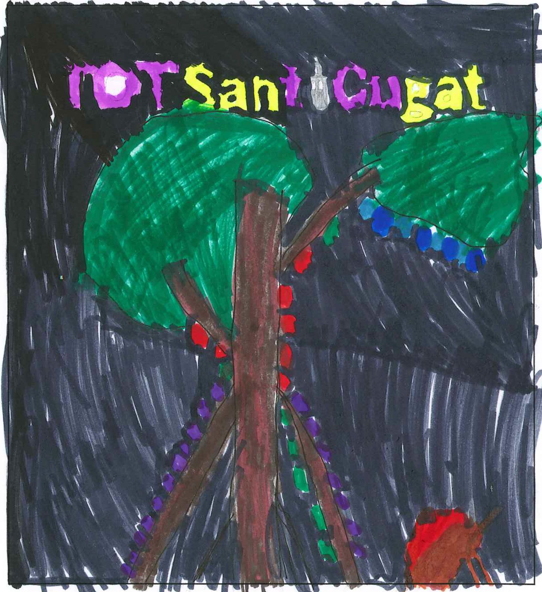 Postal de l'escola Ferran i Clua del concurs del TOT Sant Cugat 